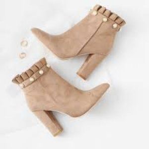 cute brown party boots